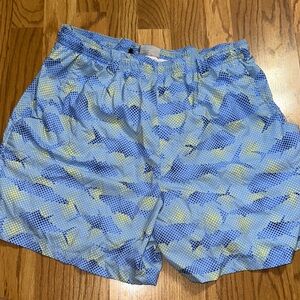 Men’s Columbia Blue and Yellow Patterned Swim Shorts